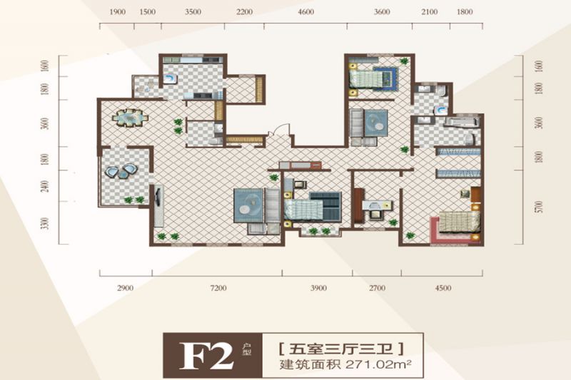 包頭裝修方案包頭濱河風景271.02㎡