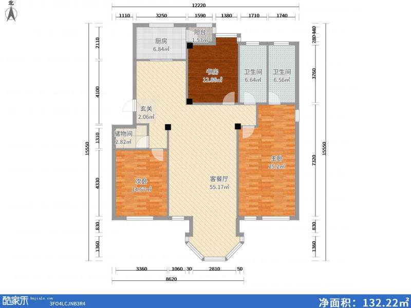 包頭裝修方案包頭新星一品155㎡