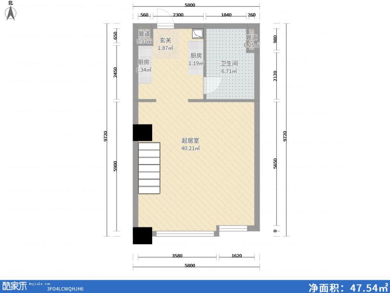 包頭裝修方案包頭總部經(jīng)濟(jì)園二期62㎡