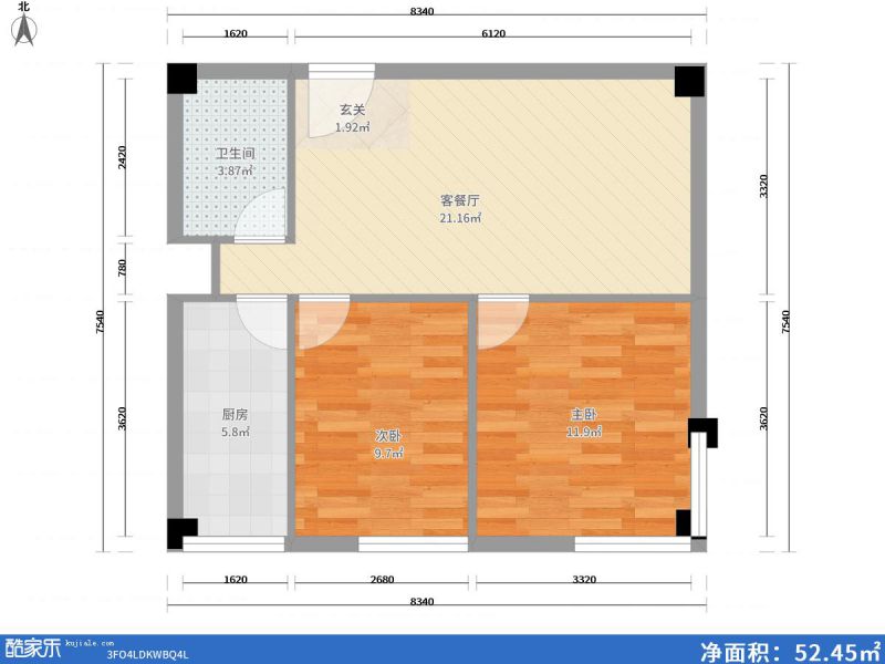 包頭裝修方案包頭燕趙錦河灣73㎡